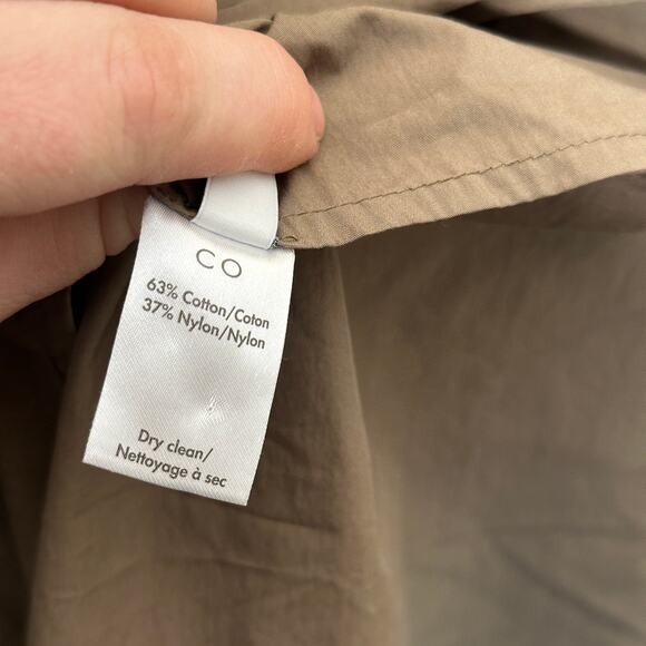 CO Essentials Long Sleeve Tiered Maxi Dress Cotton Tan Brown Sz M {Y47} - Picture 9 of 9